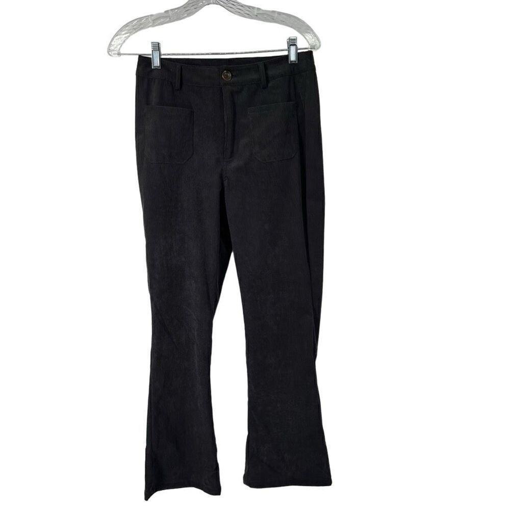 Harper Dark Gray Flare Leg‎ Corduroy Pants Sz S